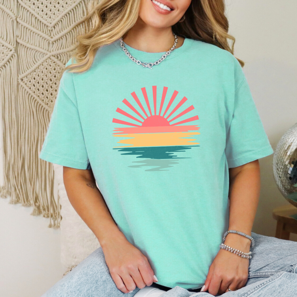 Sunset Distressed Graphic Tee