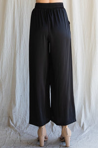 City Ease Wide Leg Bottoms in Black