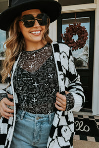 PREORDER: Spooky Halloween Mesh Top