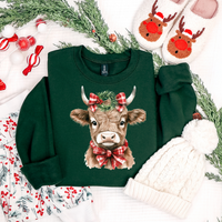 HIghland Cow Christmas Graphic Tee OR Sweatshirt