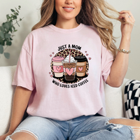 Just a Mom Who Loves Iced Coffee Graphic Tee