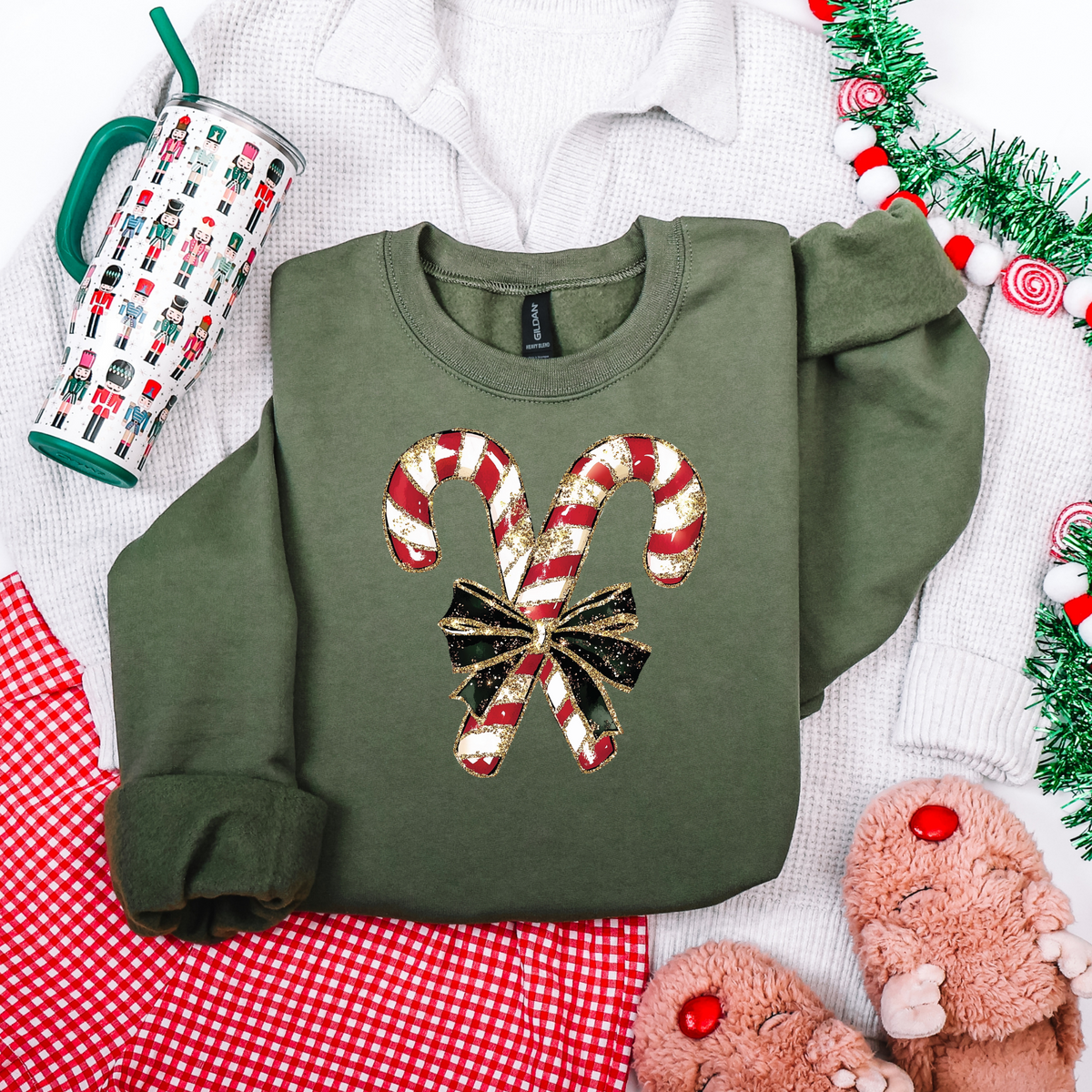 Candy Cane Christmas Graphic Tee OR Sweatshirt