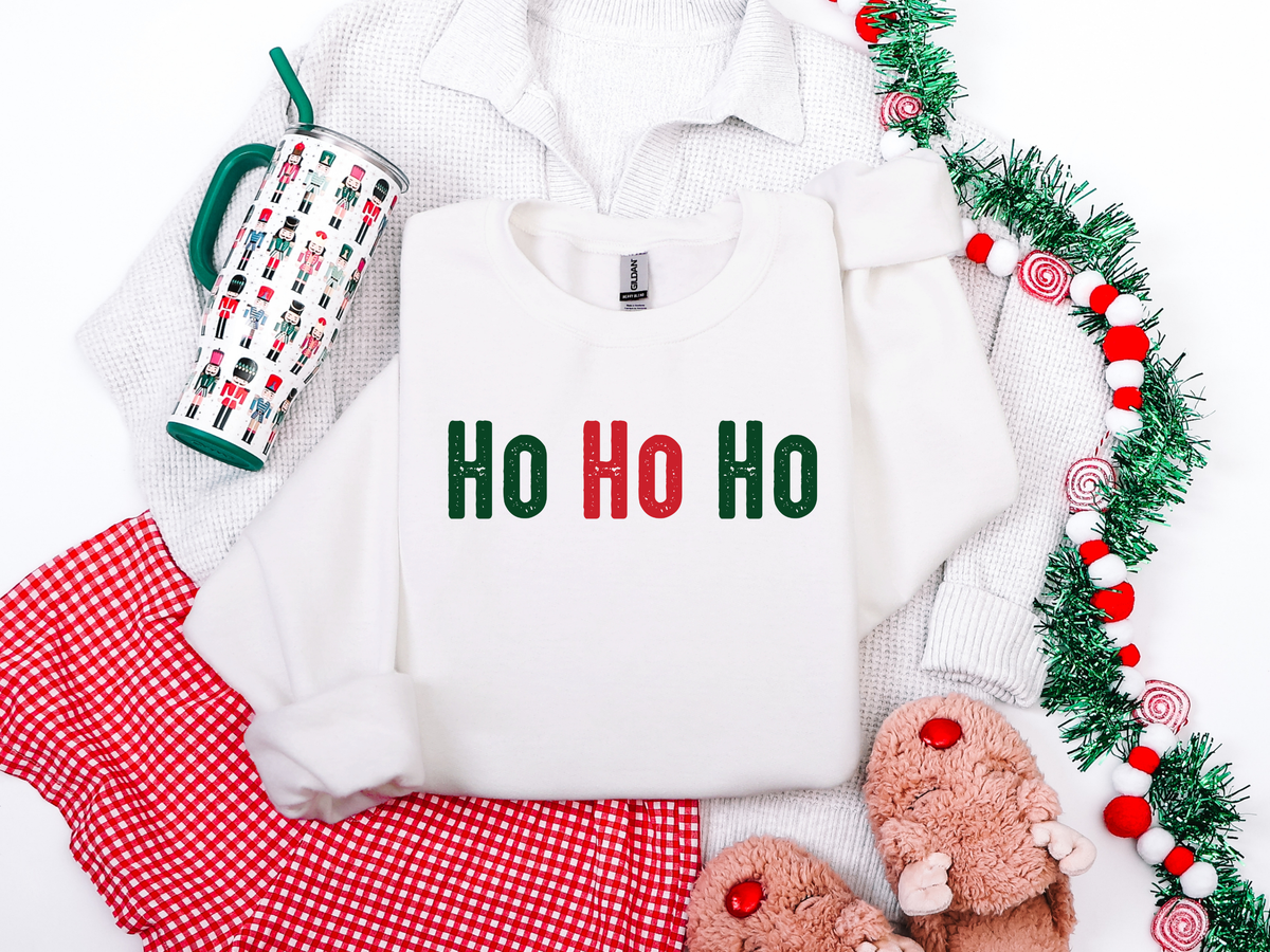 Ho Ho Ho Green & Red Graphic Tee OR Sweatshirt