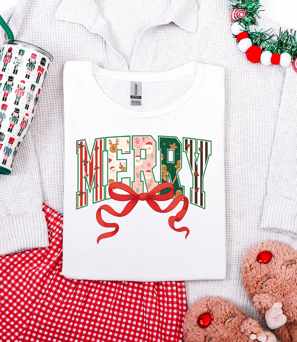 Bow-tiful Merry Graphic Tee OR Sweatshirt