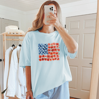 Floral Flag Graphic Tee