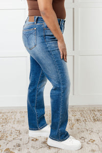 JUDY BLUE  Nivea Vintage Wash Thermal Straight Jeans