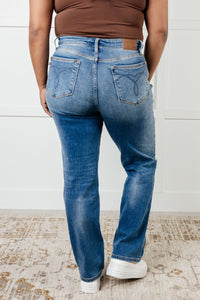 JUDY BLUE  Nivea Vintage Wash Thermal Straight Jeans