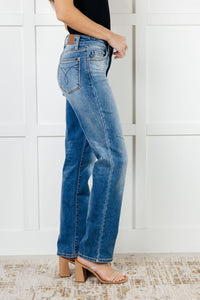 JUDY BLUE  Nivea Vintage Wash Thermal Straight Jeans