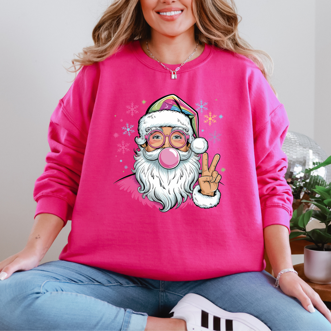 Preppy Santa & Bubblegum Graphic Tee OR Sweatshirt
