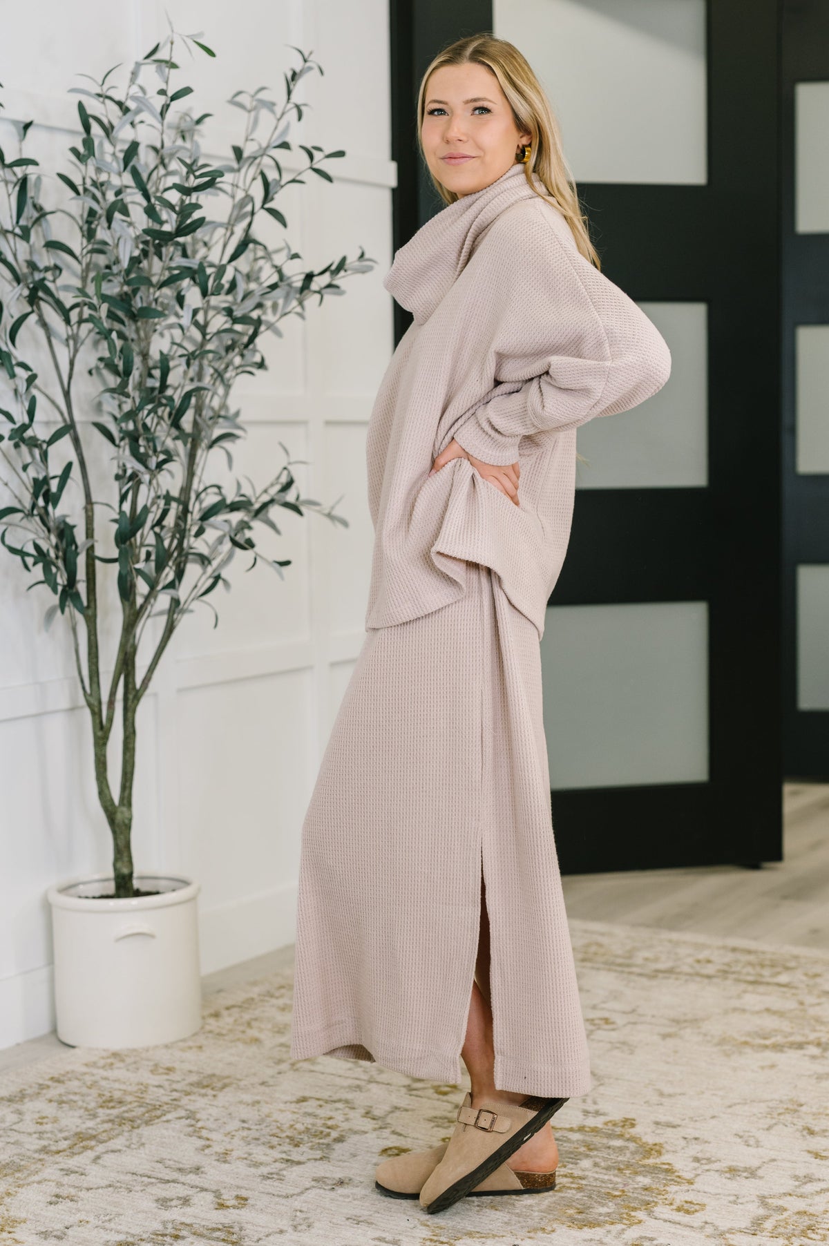 The Wander Lust Top & Dress Set in Oatmeal