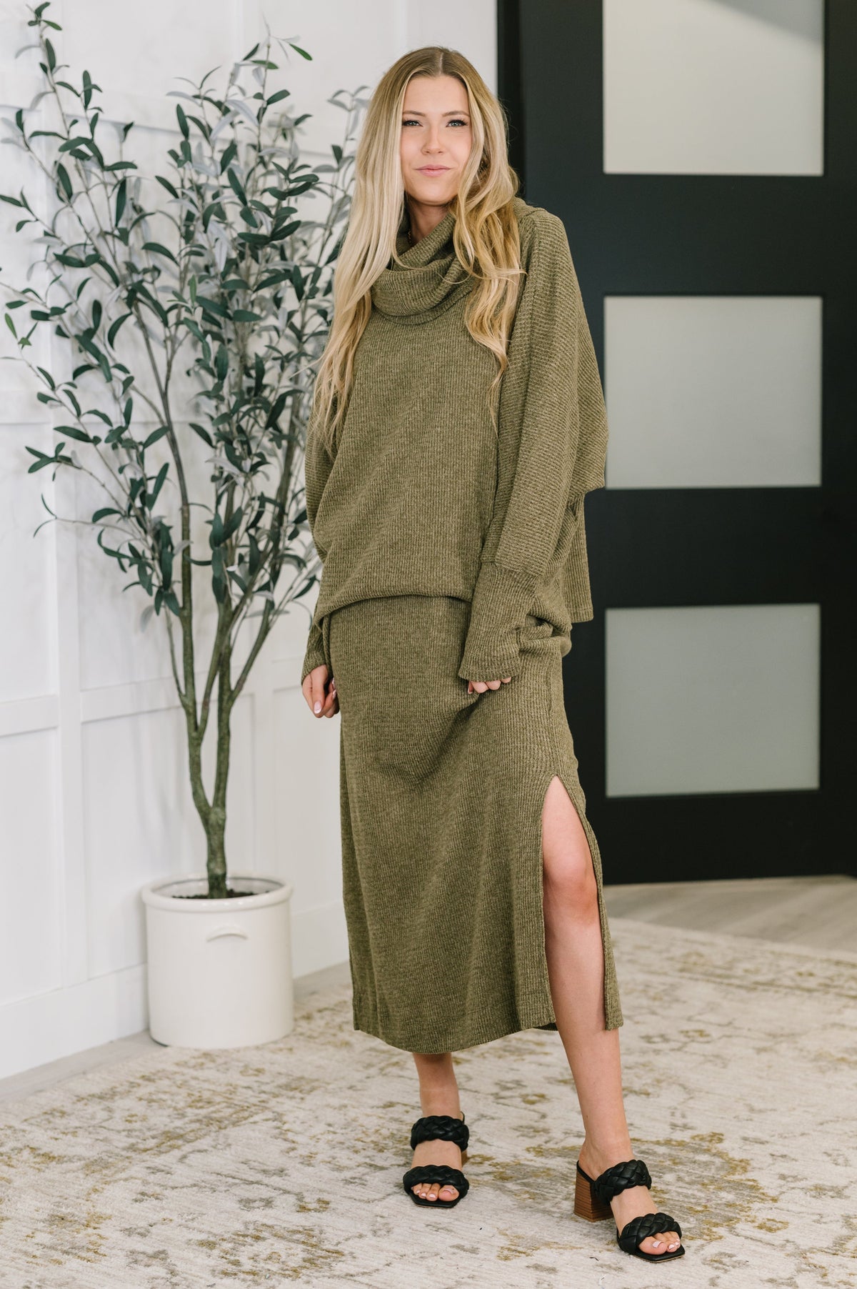 The Wander Lust Top & Dress Set in Olive