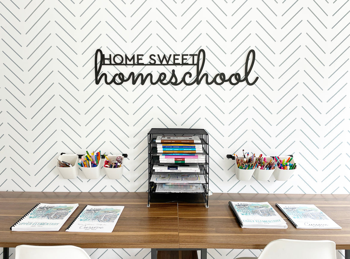 Home Sweet Homeschool Handmade Wood Sign