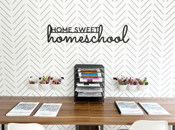 Home Sweet Homeschool Handmade Wood Sign