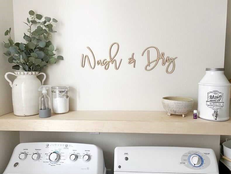 Wash & Dry Handmade Wood Sign