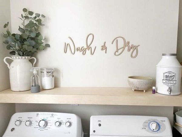 Wash & Dry Handmade Wood Sign