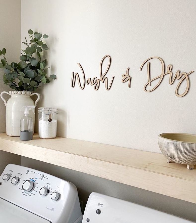 Wash & Dry Handmade Wood Sign