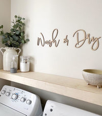 Wash & Dry Handmade Wood Sign
